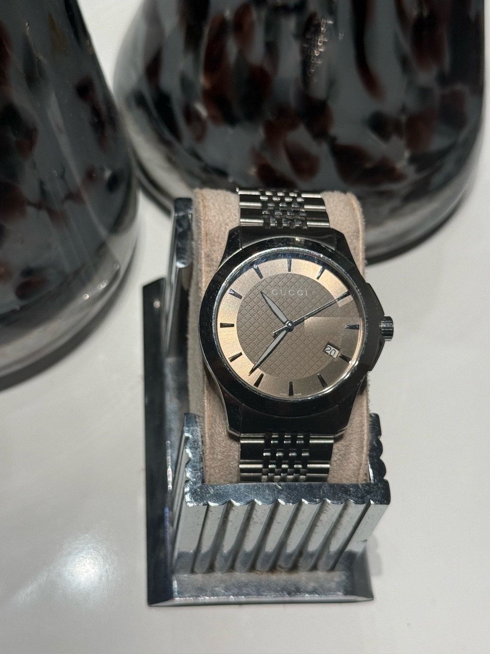 Gucci Stainless Steel Men's Watch - Grey Dial